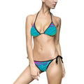Retro Vibes Color Blast Bikini –  Hooked Horizon Co. Swimsuit, Summer Beachwear, Swimwear for Vacations, Pool Parties, Tropical Getaways, Custom Strap Colors – Multiple Variations