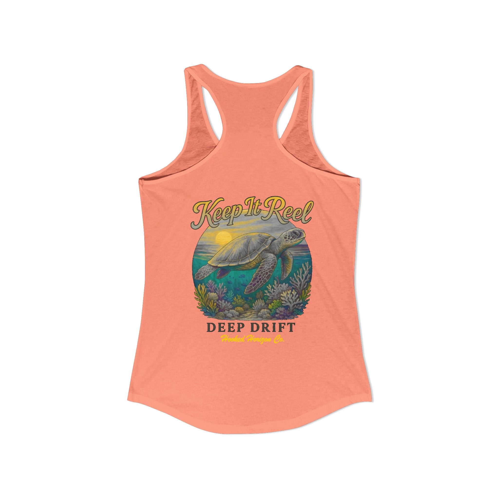 Turtle " Keep It Reel" Deep Drift– Hooked Horizon Co. Gifts for Ocean Lovers, Nautical Fashion, Everyday Comfort, Perfect Gift for Her