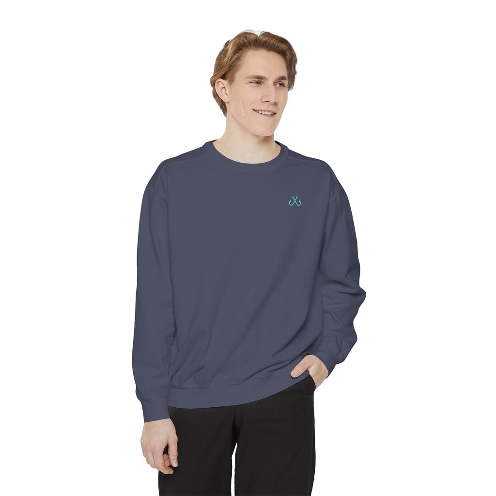 Vintage vibes Neon Tarpon Sweatshirt– Hooked Horizon Co. Ocean apparel, Gifts for Him & Her, Ocean Conservation, Soft Unisex Garment-Dyed Sweatshirt