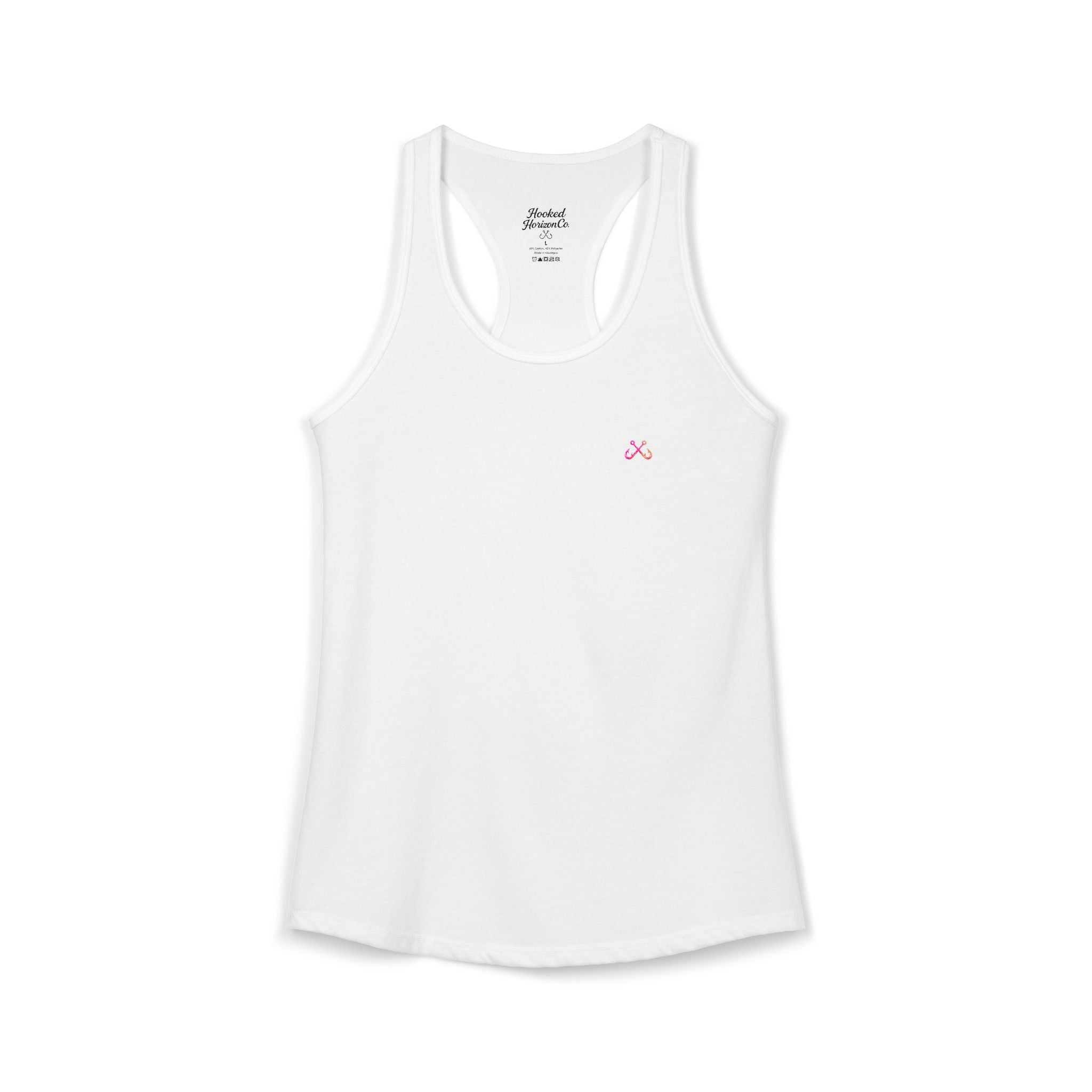 Hot Pink & Peach Hooked Horizon Co.— Soft Women's Ideal Racerback Tank