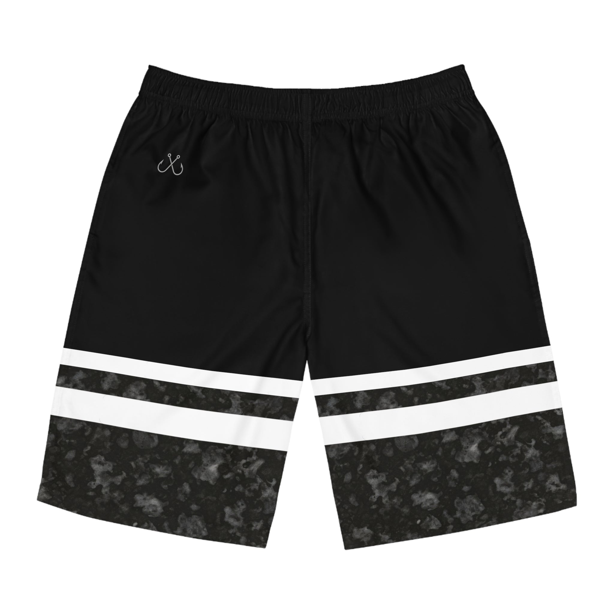 Volcanic Rock Men's Ocean-Inspired Board Shorts, Swimwear for Beach Days, Summer Vacations, Pool Parties, Surfing Attire, Water Sports