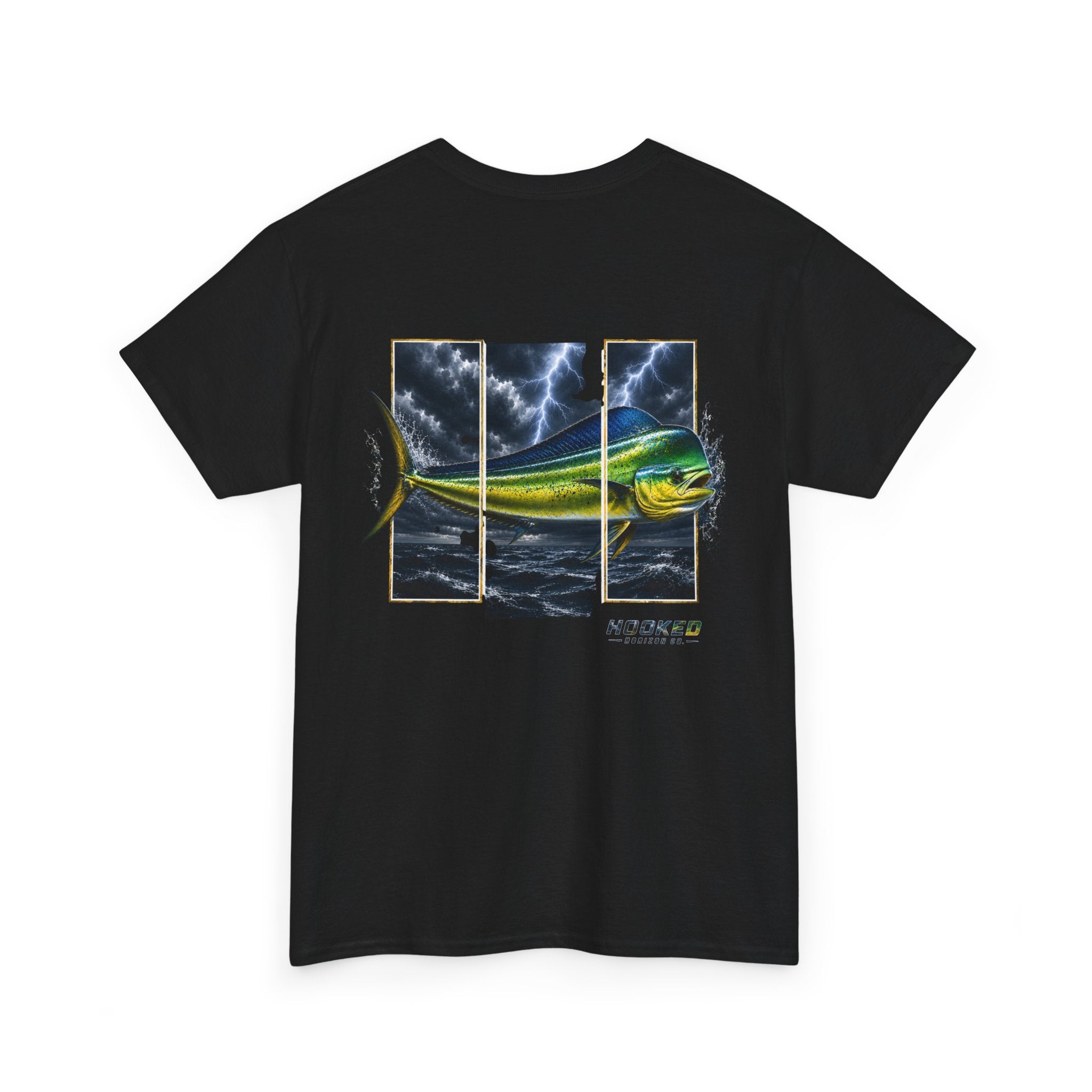 Mahi Mahi Hooked Horizon Co Tee—Ocean Graphic Tee — "Beloved" Ray Design