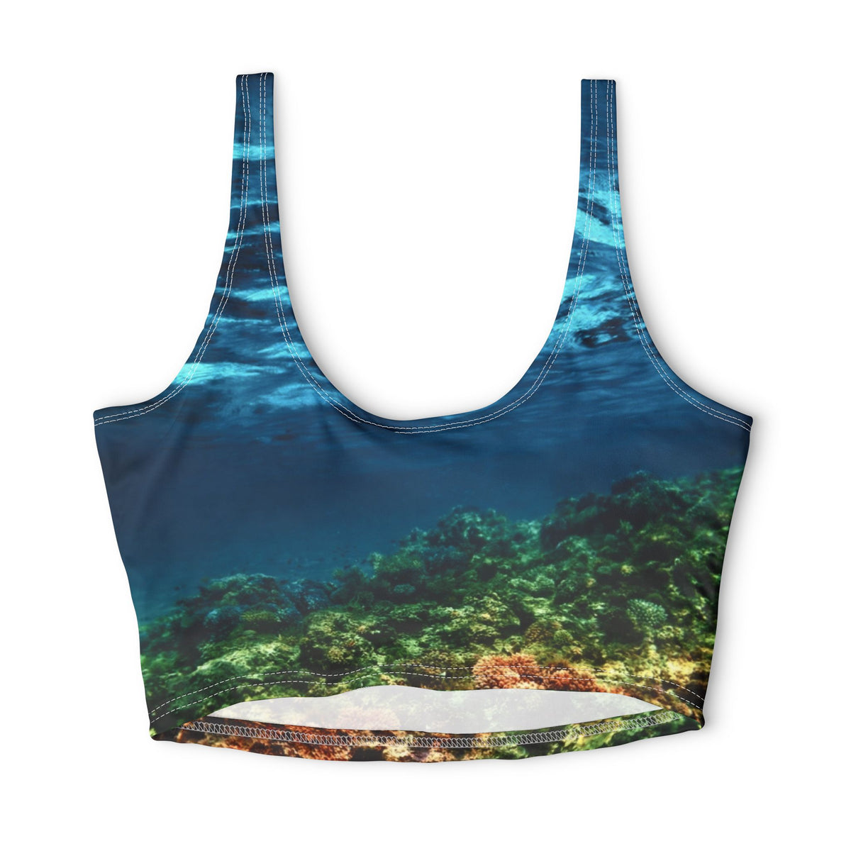 Coral Reel Deep Drift Hooked Horizon Co. Stylish Sports Bra for Active Women, Workout Top, Gym Essential, Fitness Apparel, Athleisure Wear, Yoga Gear