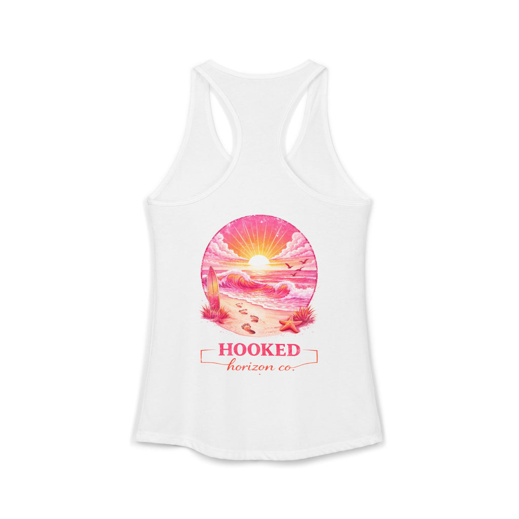 Pink Sunset Hooked Horizon Co. Tank– Gifts for Ocean Lovers, Nautical Fashion, Everyday Comfort, Perfect Gift for Her