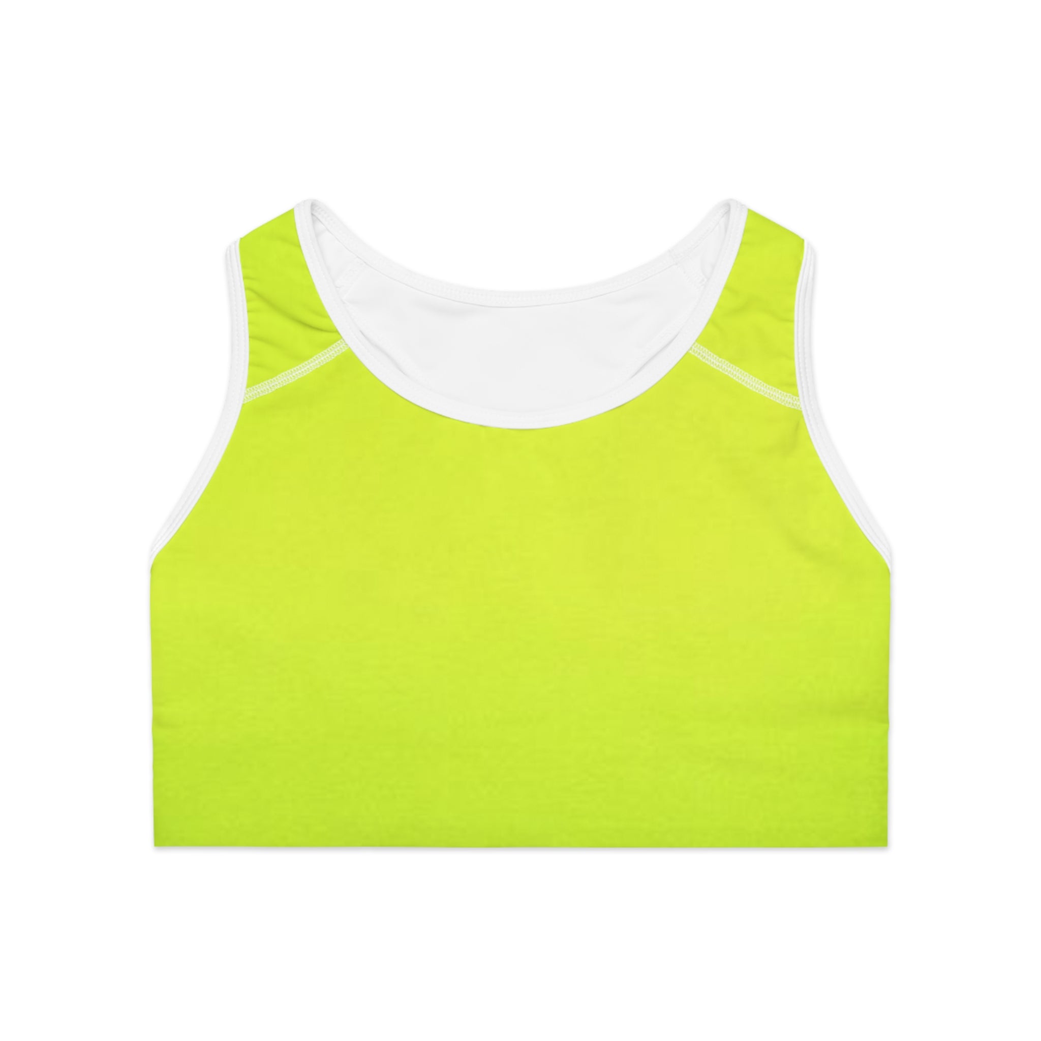 Lime Green Deep Drift Hooked Horizon Co. Stylish Sports Bra for Active Women, Workout Top, Gym Essential, Fitness Apparel, Athleisure Wear, Yoga Gear