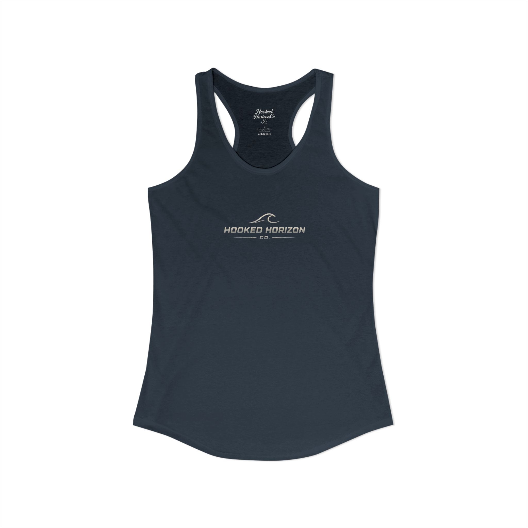 Hooked Horizon Co. Commerical Logo — Soft Women's Ideal Racerback Tank