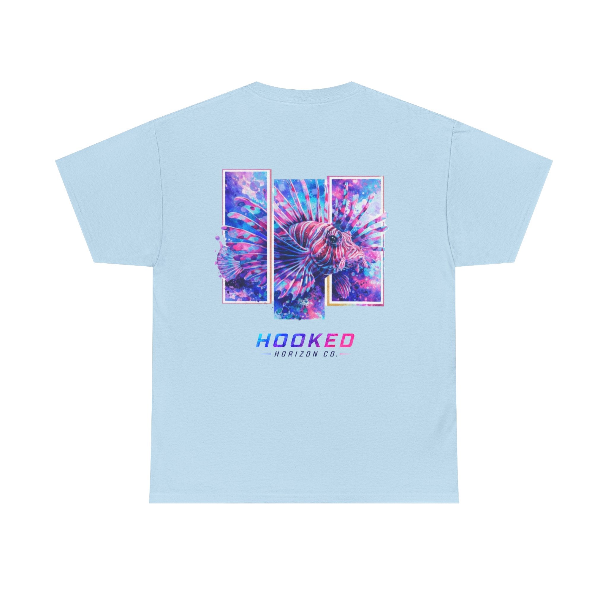 Lion Fish Hooked Horizon Co Tee—Ocean Graphic Tee — "Beloved" Ray Design
