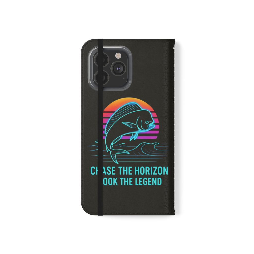 Mahi Mahi Flip Phone Case — Turquoise Water Pattern Wallet Cover