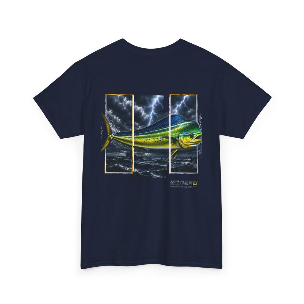 Mahi Mahi Hooked Horizon Co Tee—Ocean Graphic Tee — "Beloved" Ray Design