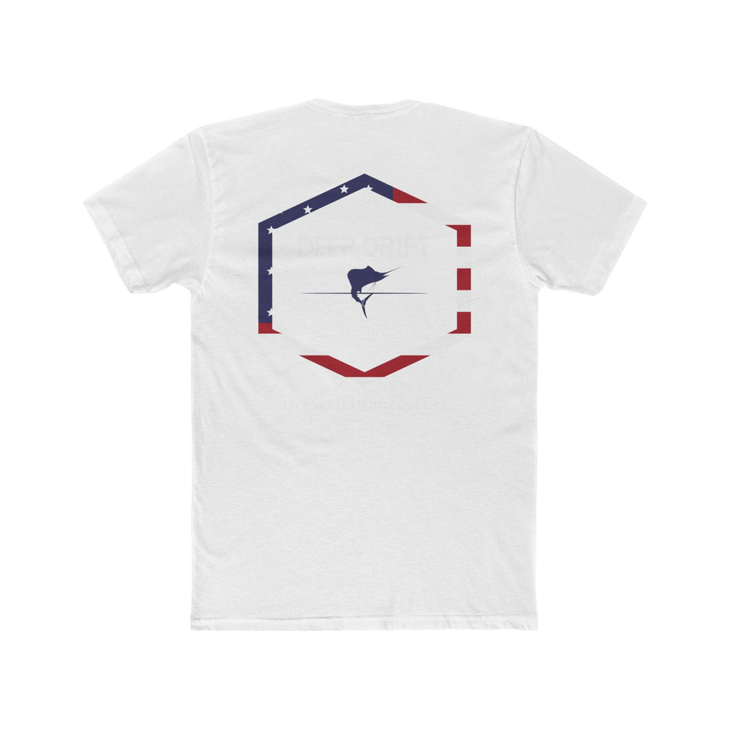 USA Deep Drift Marlin Tee — Patriotic Hooked Horizon Co. Fishing T-Shirt