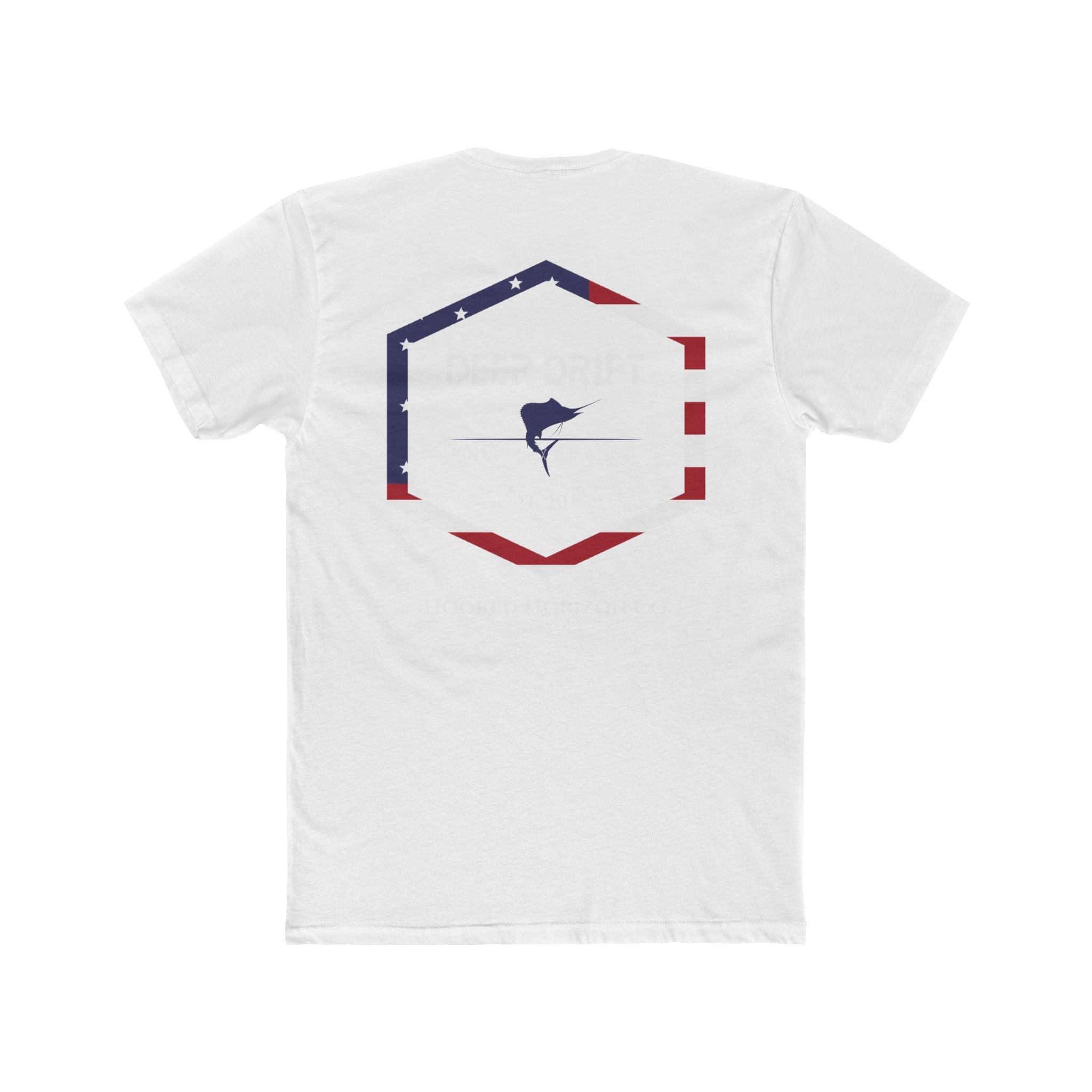 USA Deep Drift Marlin Tee — Patriotic Hooked Horizon Co. Fishing T-Shirt