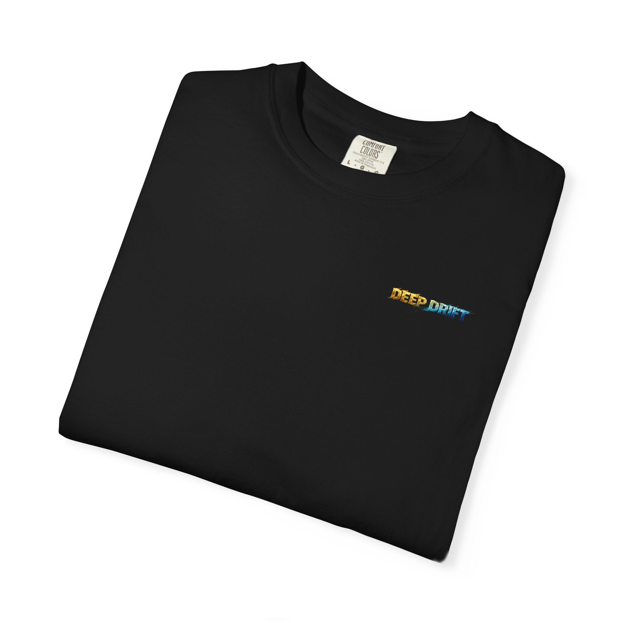 Gold & Blue Tarpon Hooked Horizon Co. — Deep Drift Fishing Graphicishing Tee for Angler Lovers, Shark Lovers, Ocean Tee