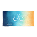 Bright Ombre Coastal Vibes– Hooked Horizon Co.  Beach Towel - Perfect for Summer, Pool Days, Camping, Beach Parties, Vacation Fun