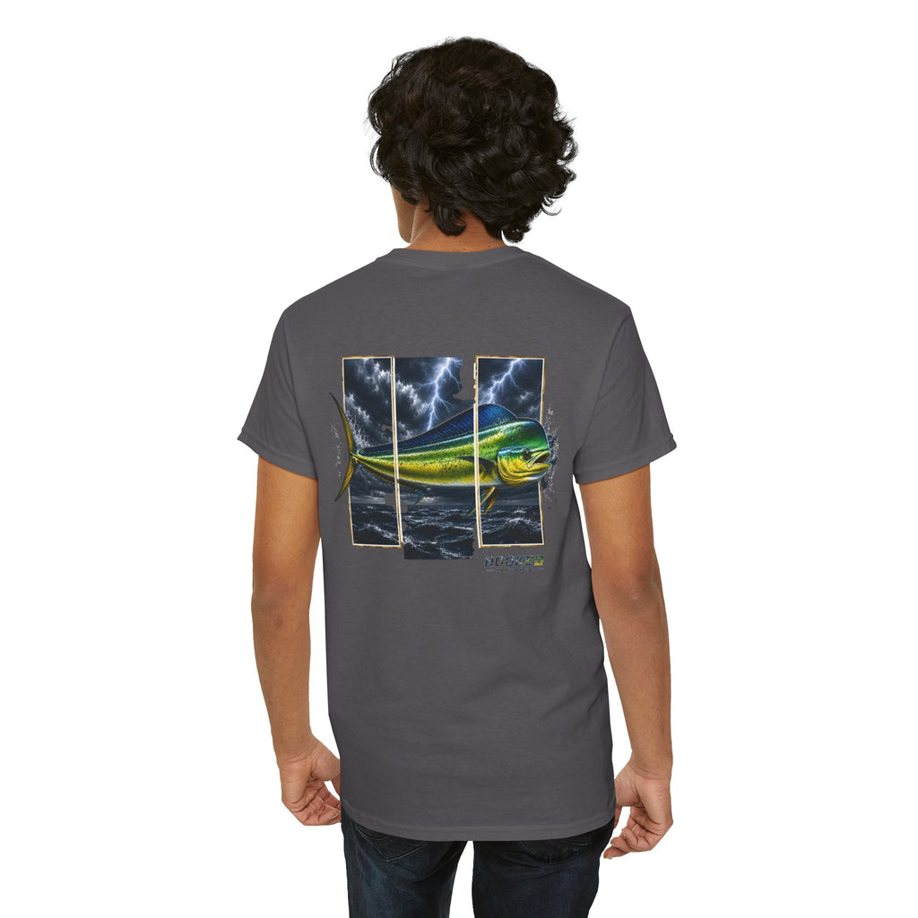 Mahi Mahi Hooked Horizon Co Tee—Ocean Graphic Tee — "Beloved" Ray Design