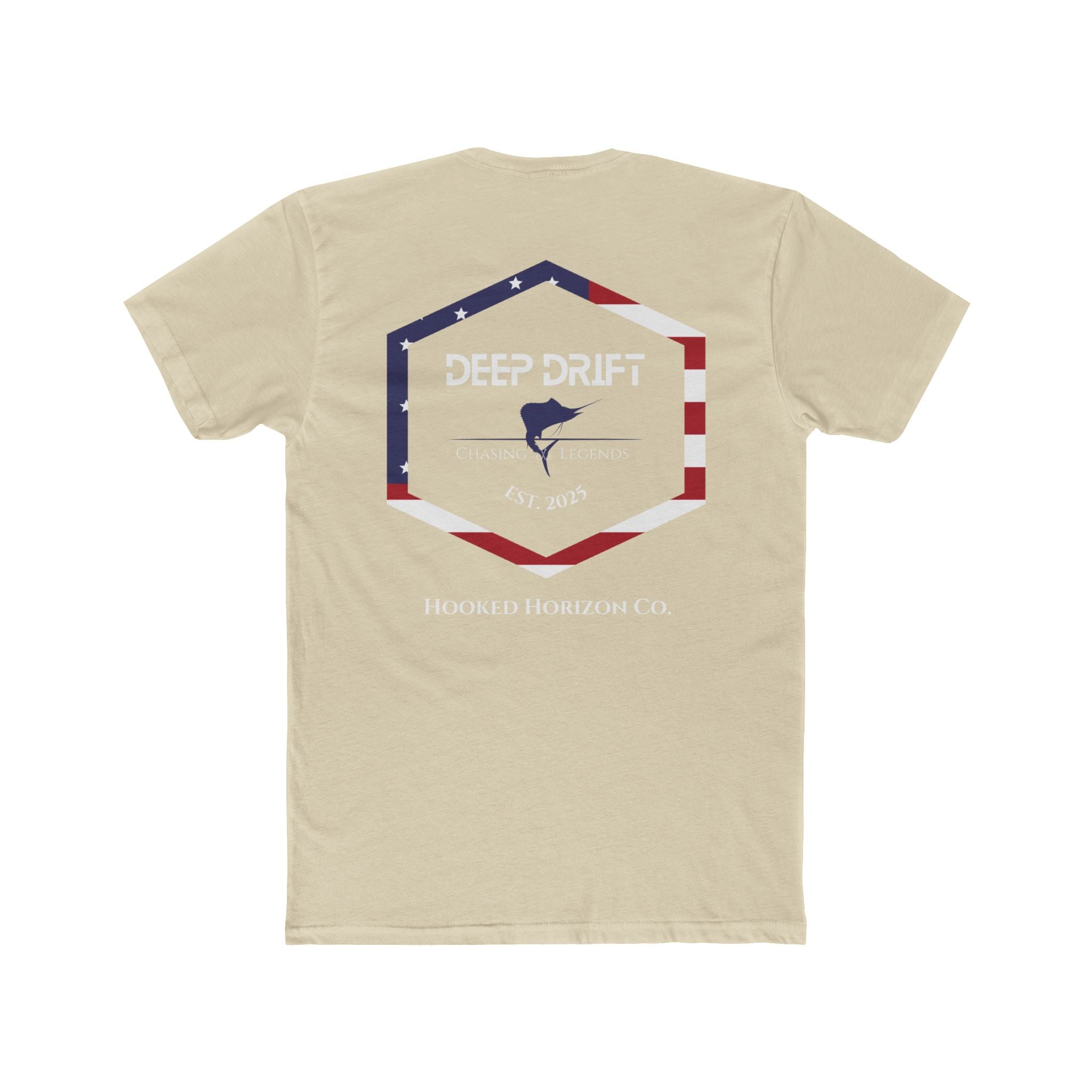 USA Deep Drift Marlin Tee — Patriotic Hooked Horizon Co. Fishing T-Shirt