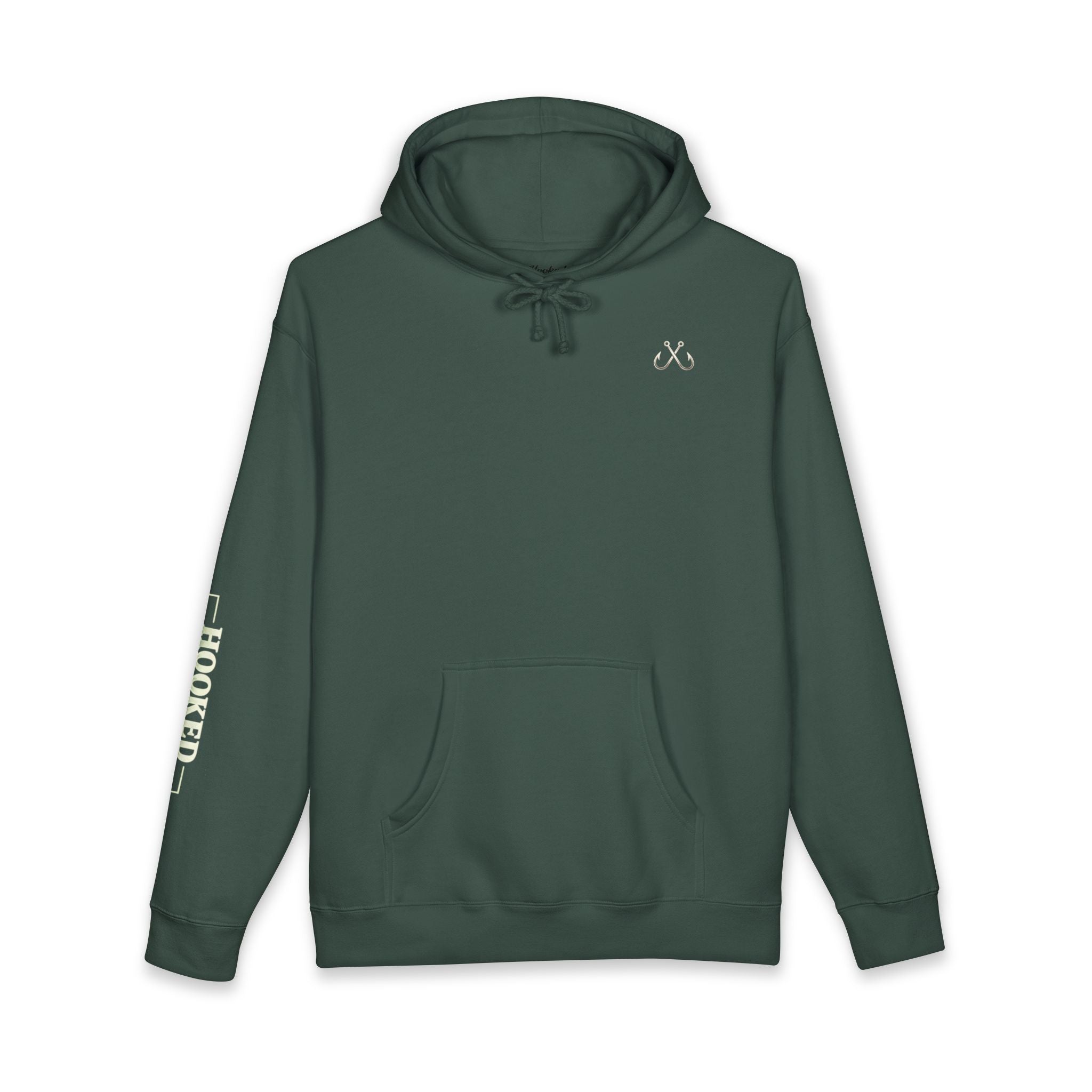 Sea Otter & Sunset Hoodie Hooked Horizon Co. — Minimal Fishing Back Graphic Hoodie, Multiple Color Variations