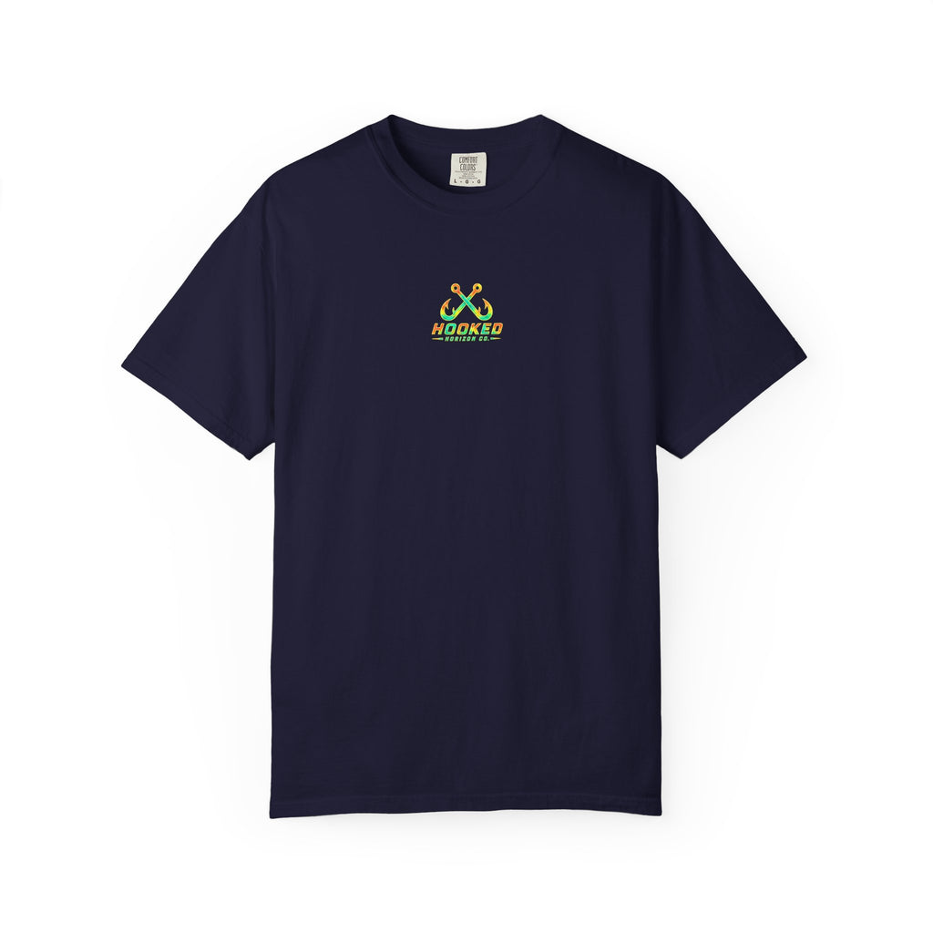 Retro 80s Tripple Fish Fishing Tee — Hooked Horizon Co.  Angler Gifts Ocean Lover Gifts