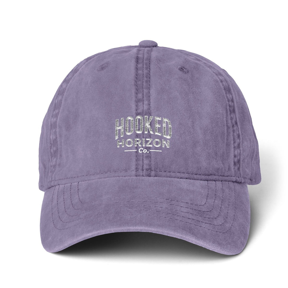 Hooked Horizon Co. — Multiple Color/Lining Variations Women's Pigment-Dyed Cap with Fashion Undervisor (Embroidery)
