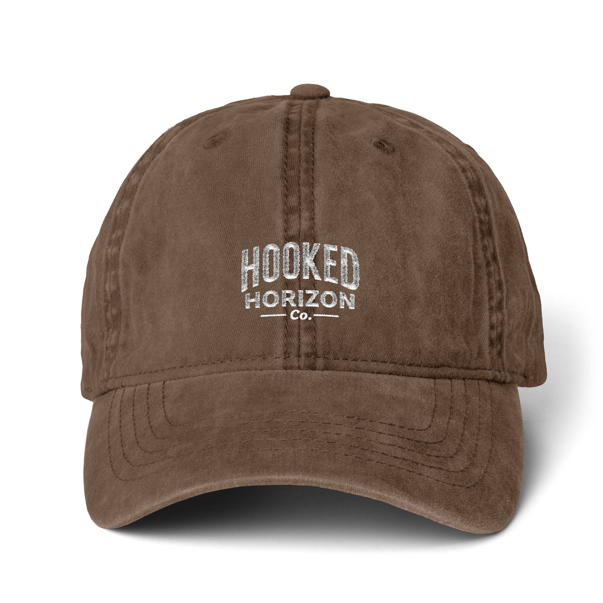 Hooked Horizon Co. — Multiple Color/Lining Variations Women's Pigment-Dyed Cap with Fashion Undervisor (Embroidery)