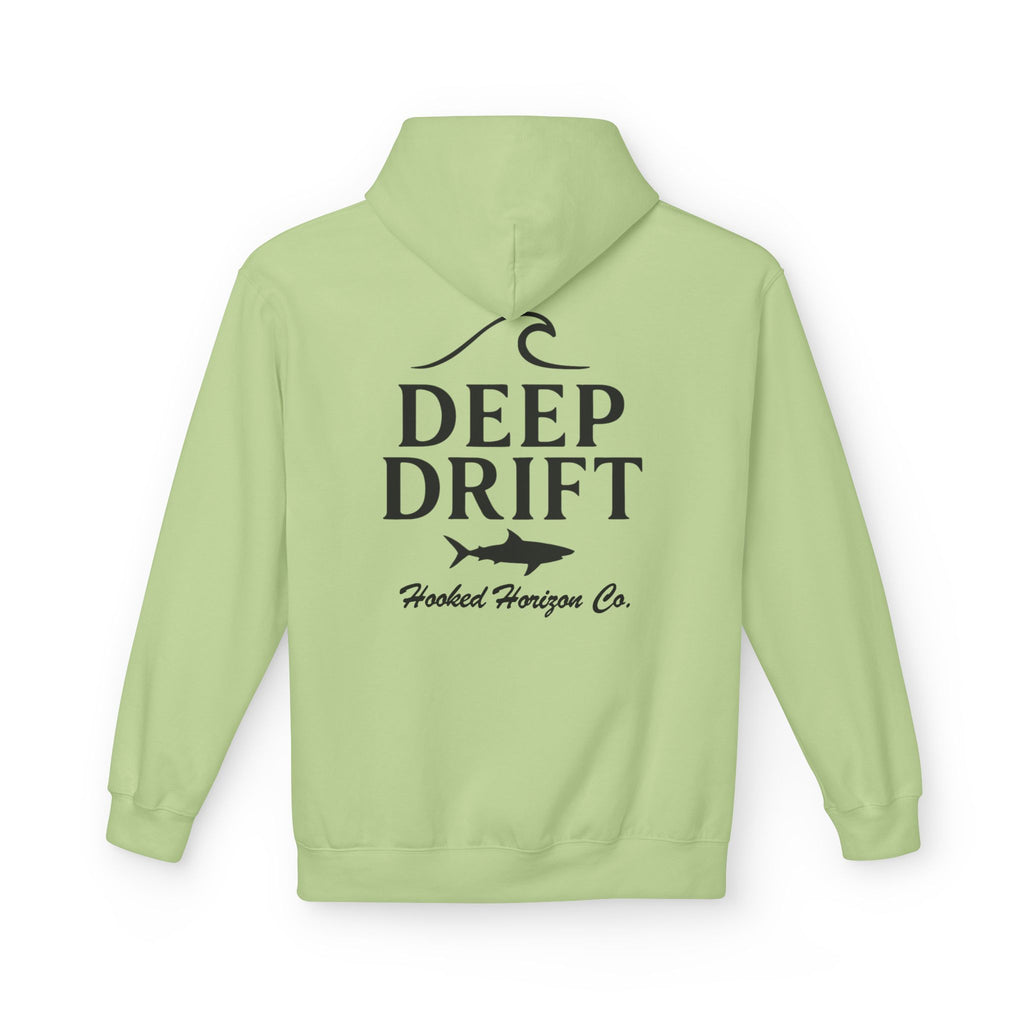 Deep Drift Wave & Shark Fishing Hoodie — Hooked Horizon Co. Pullover, Multiple Color Variations