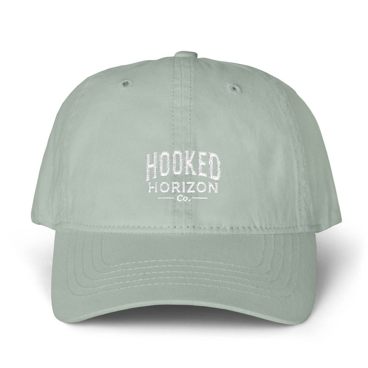 Hooked Horizon Co. — Multiple Color/Lining Variations Women's Pigment-Dyed Cap with Fashion Undervisor (Embroidery)