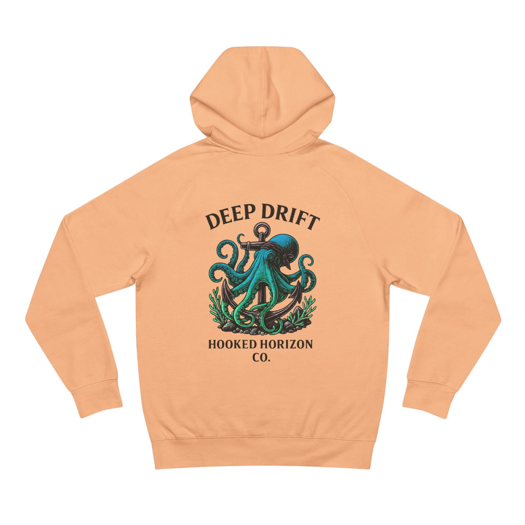 Octopus Art Unisex Hoodie, Deep Drift Hoodie, Nautical Theme Gift, Sea Lover Clothing, Unique Graphic Sweatshirt