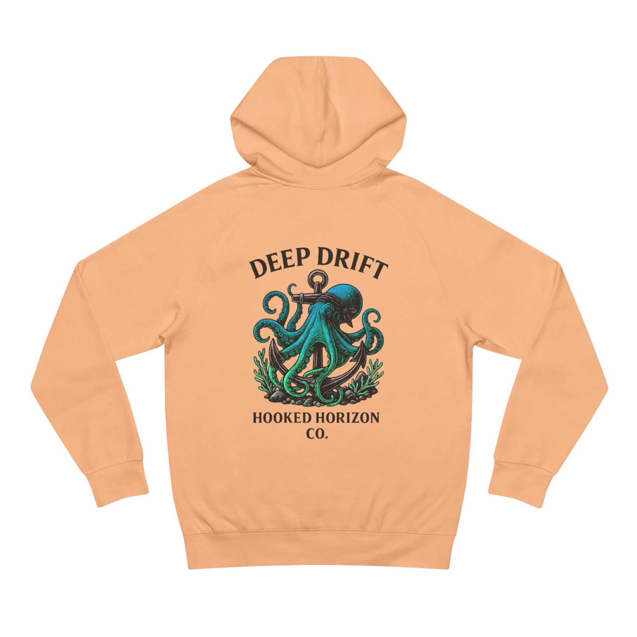 Octopus Art Unisex Hoodie, Deep Drift Hoodie, Nautical Theme Gift, Sea Lover Clothing, Unique Graphic Sweatshirt