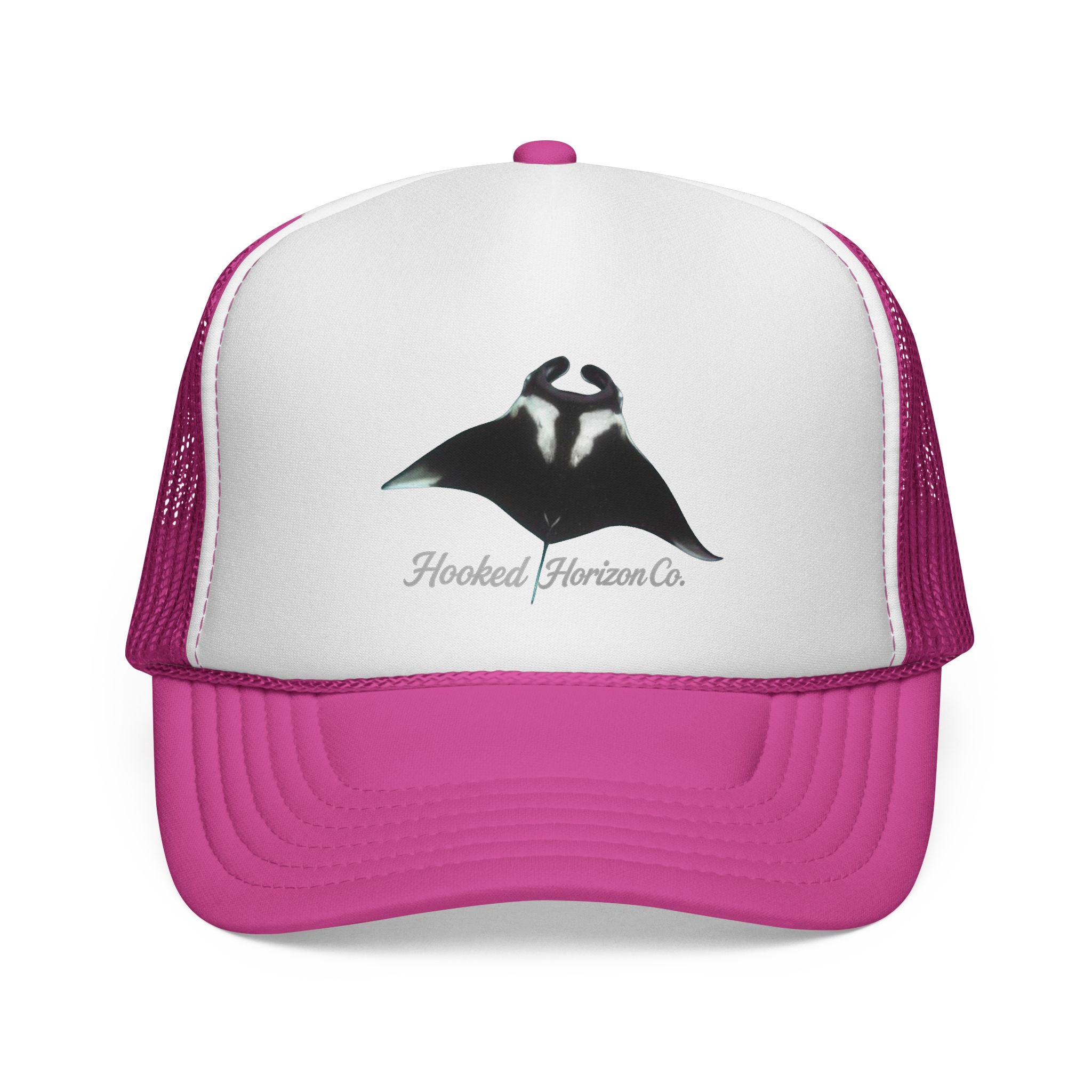 Giant Manta Ray Trucker Cap — 'Chasing Legends' Fishing Hooks Logo