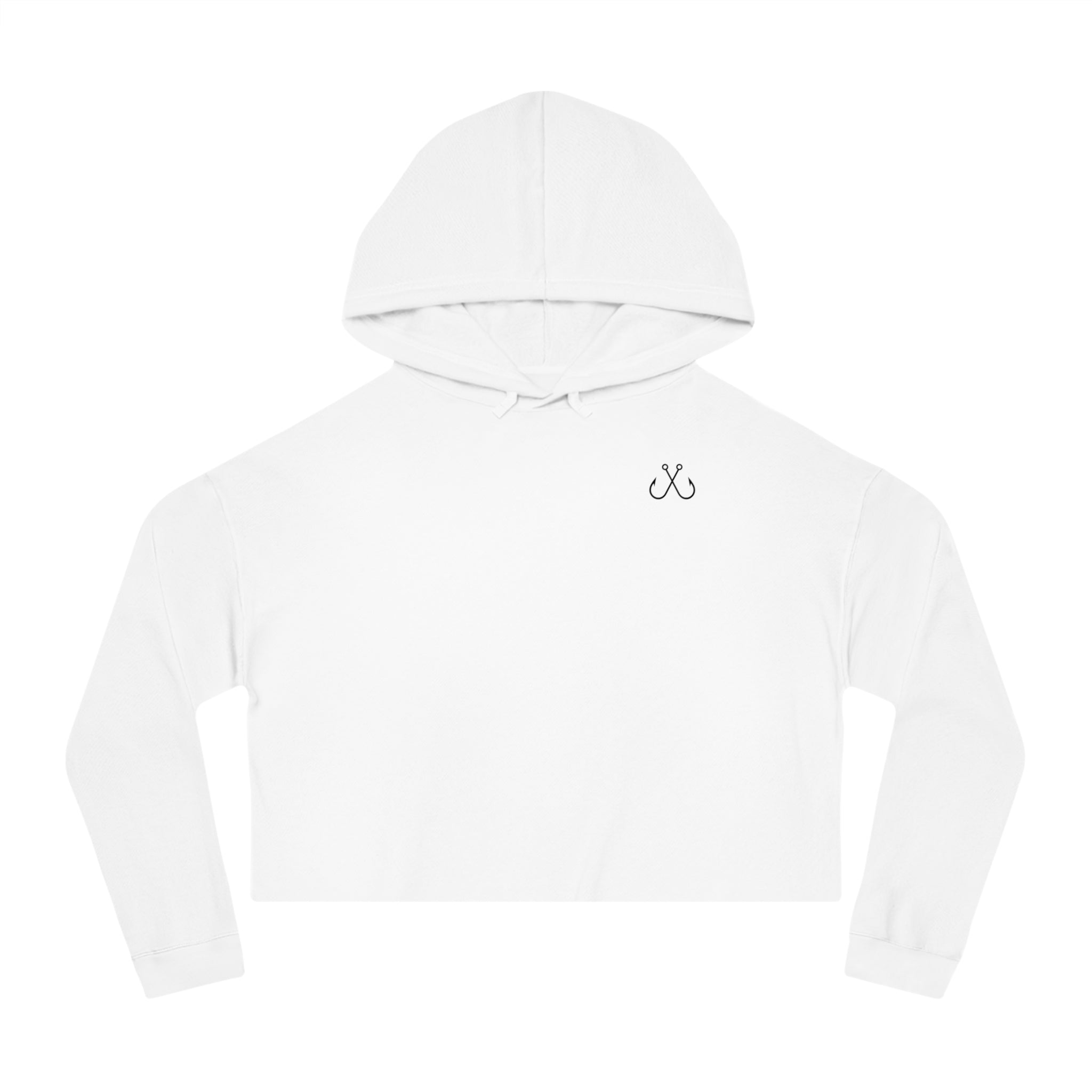 Hammer Head Shark Cropped Hoodie — Deep Drift Fishing Graphic