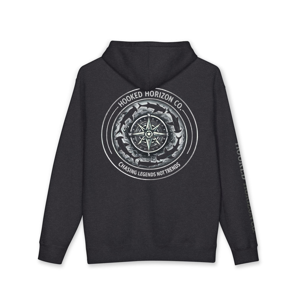 Chasing Legends Not Trends Compass Hoodie — Hooked Horizon Co. “Chasing Legends Not Trends” Pullover, Multiple Color Variations