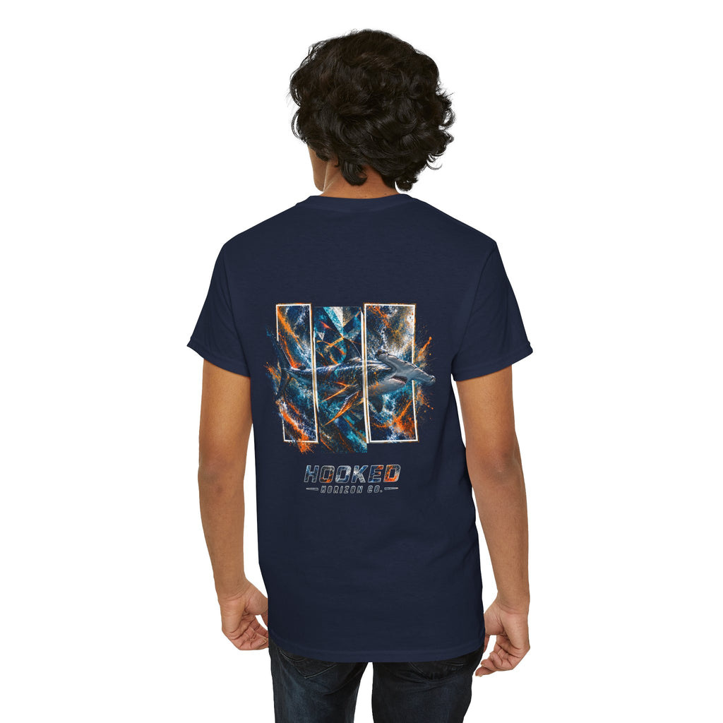 Hammer Head Hooked Horizon Co Tee—Ocean Graphic Tee — "Beloved" Ray Design
