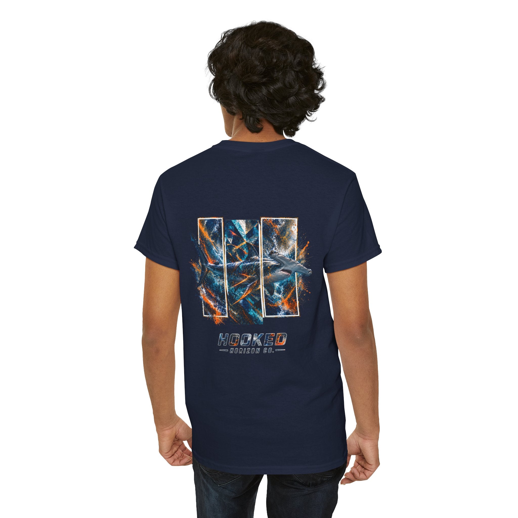 Hammer Head Hooked Horizon Co Tee—Ocean Graphic Tee — "Beloved" Ray Design