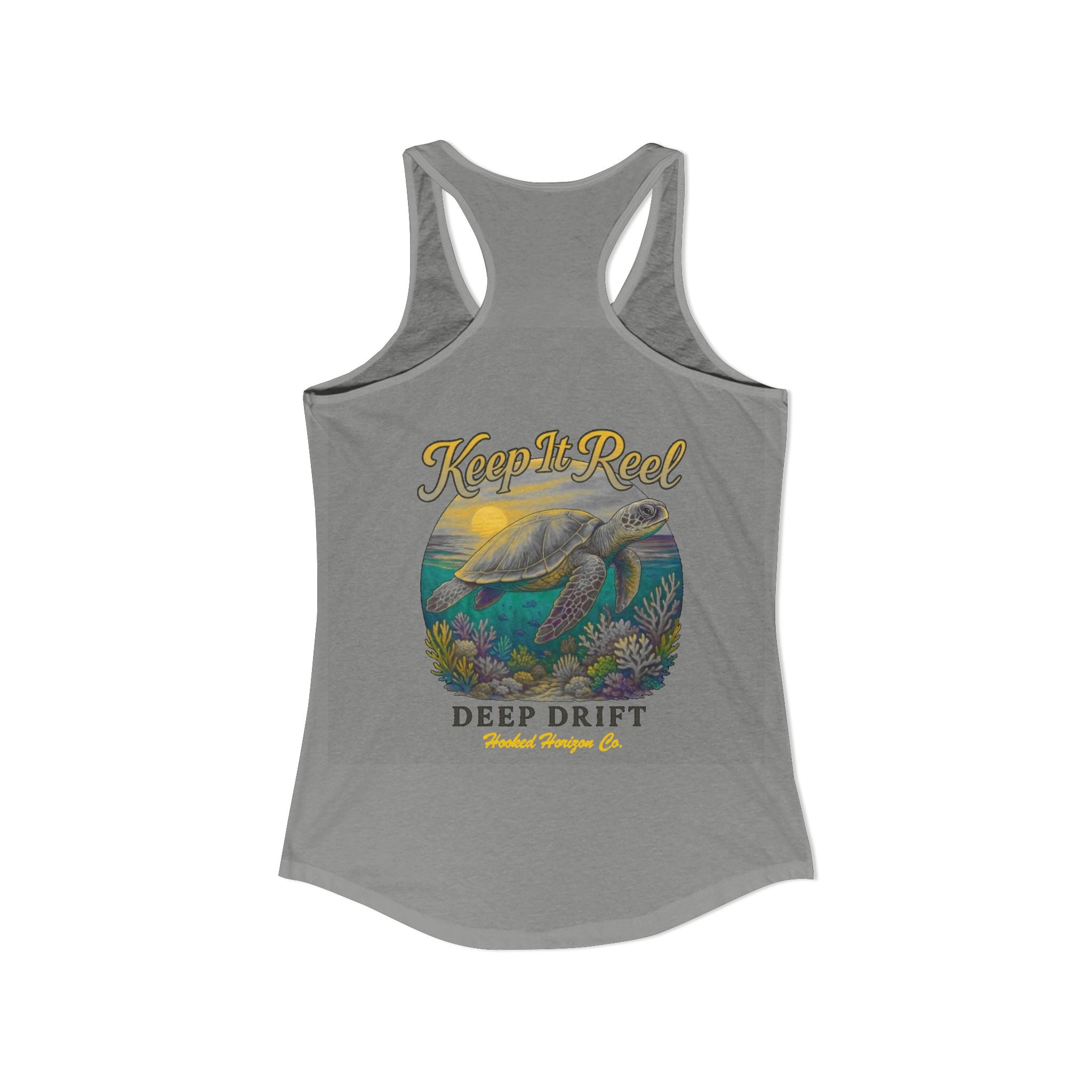 Turtle " Keep It Reel" Deep Drift– Hooked Horizon Co. Gifts for Ocean Lovers, Nautical Fashion, Everyday Comfort, Perfect Gift for Her