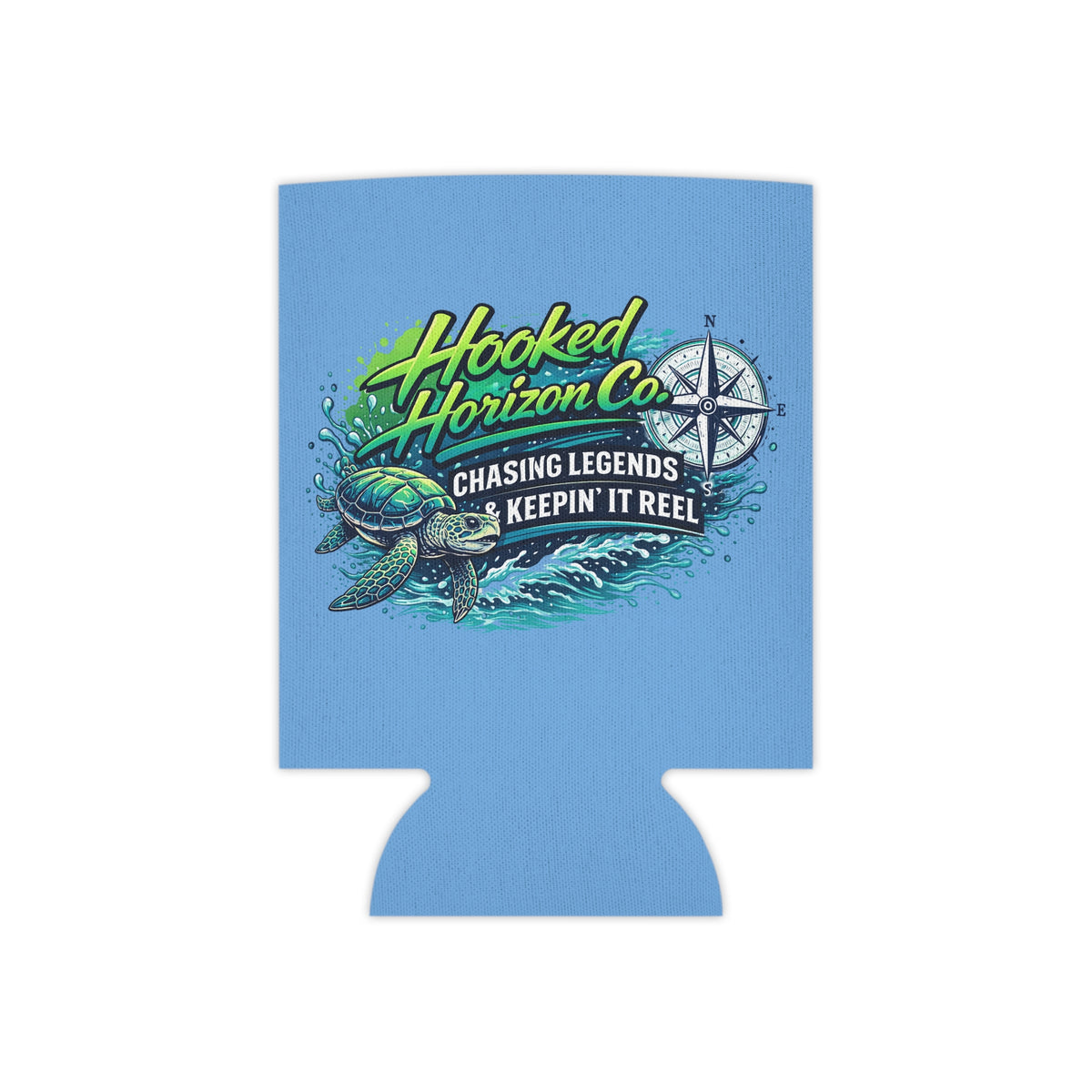 Hooked Horizon Co. Chasing Legends & Keepin' It ReelCooler Coozie — Hooked Horizon Co. Fishing Wave Koozie
