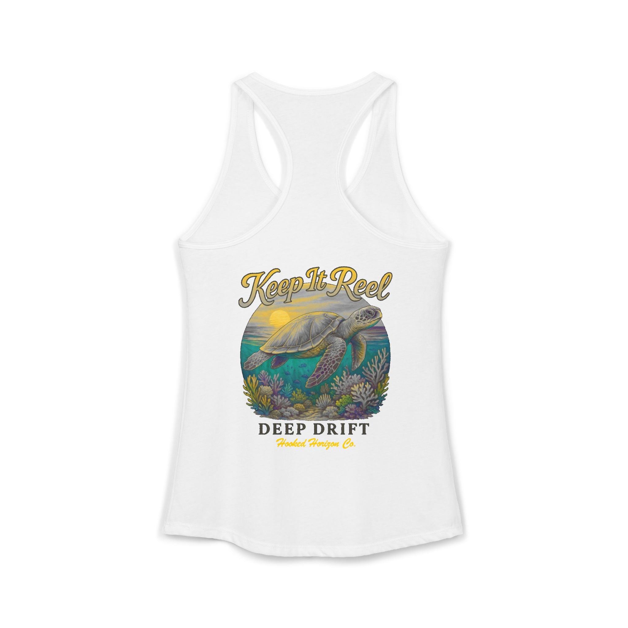 Turtle " Keep It Reel" Deep Drift– Hooked Horizon Co. Gifts for Ocean Lovers, Nautical Fashion, Everyday Comfort, Perfect Gift for Her
