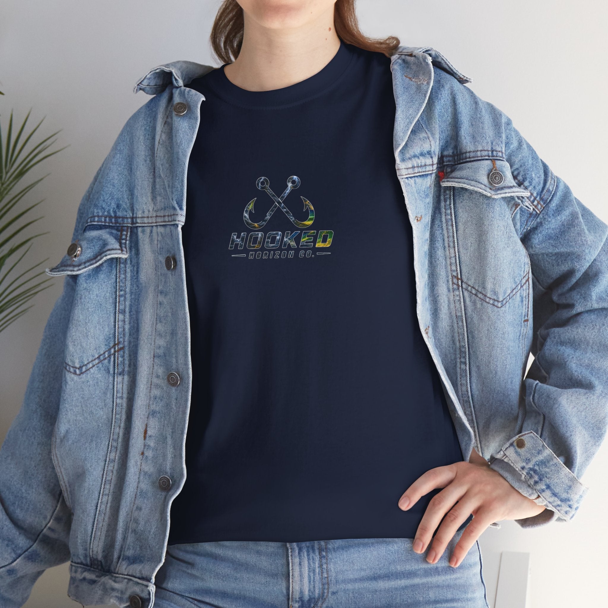 Mahi Mahi Hooked Horizon Co Tee—Ocean Graphic Tee — "Beloved" Ray Design