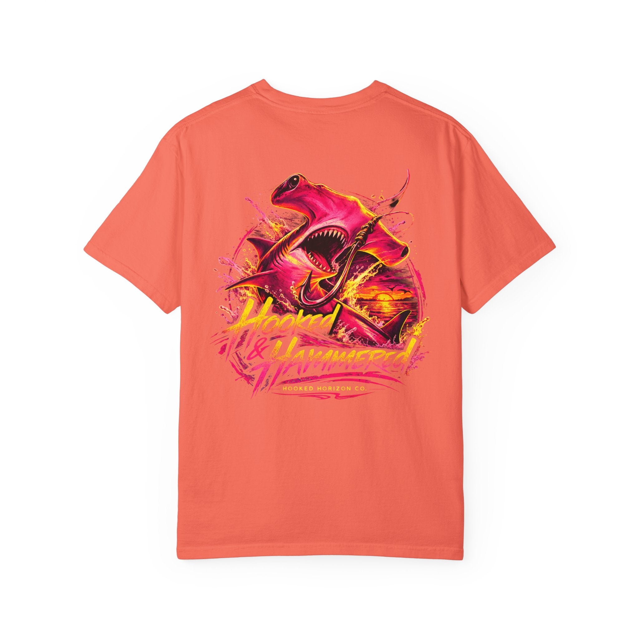 Hooked & Hammered Fishing T-shirt, Hooked Horizon Co, Angler Gifts, Shark Lovers