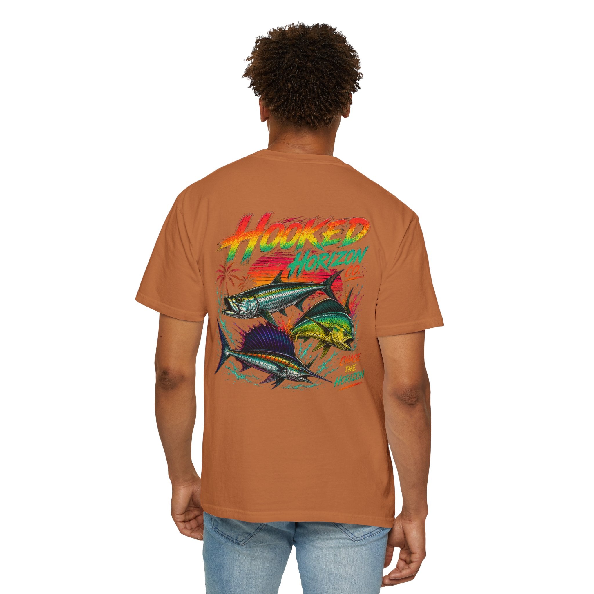Retro 80s Tripple Fish Fishing Tee — Hooked Horizon Co.  Angler Gifts Ocean Lover Gifts