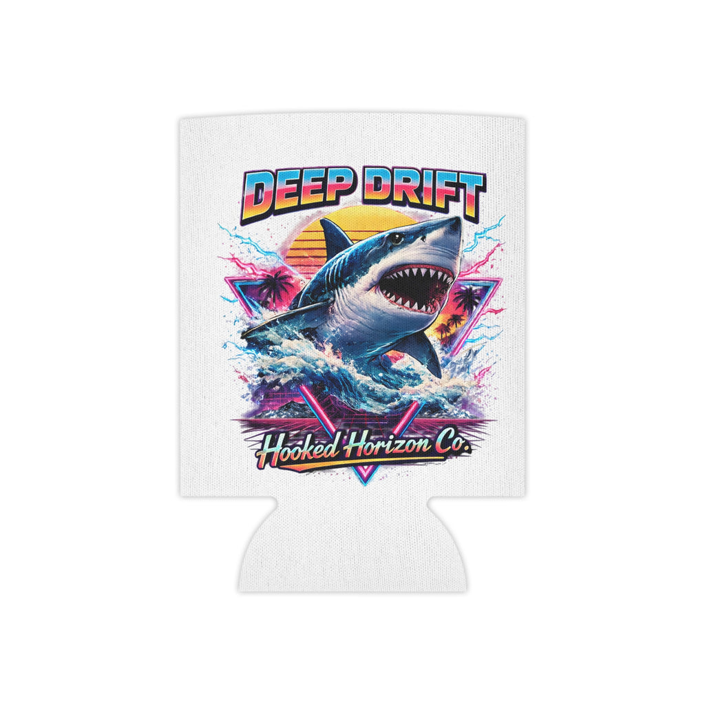 White Shark Cooler Coozie — Hooked Horizon Co. Fishing Wave Koozie