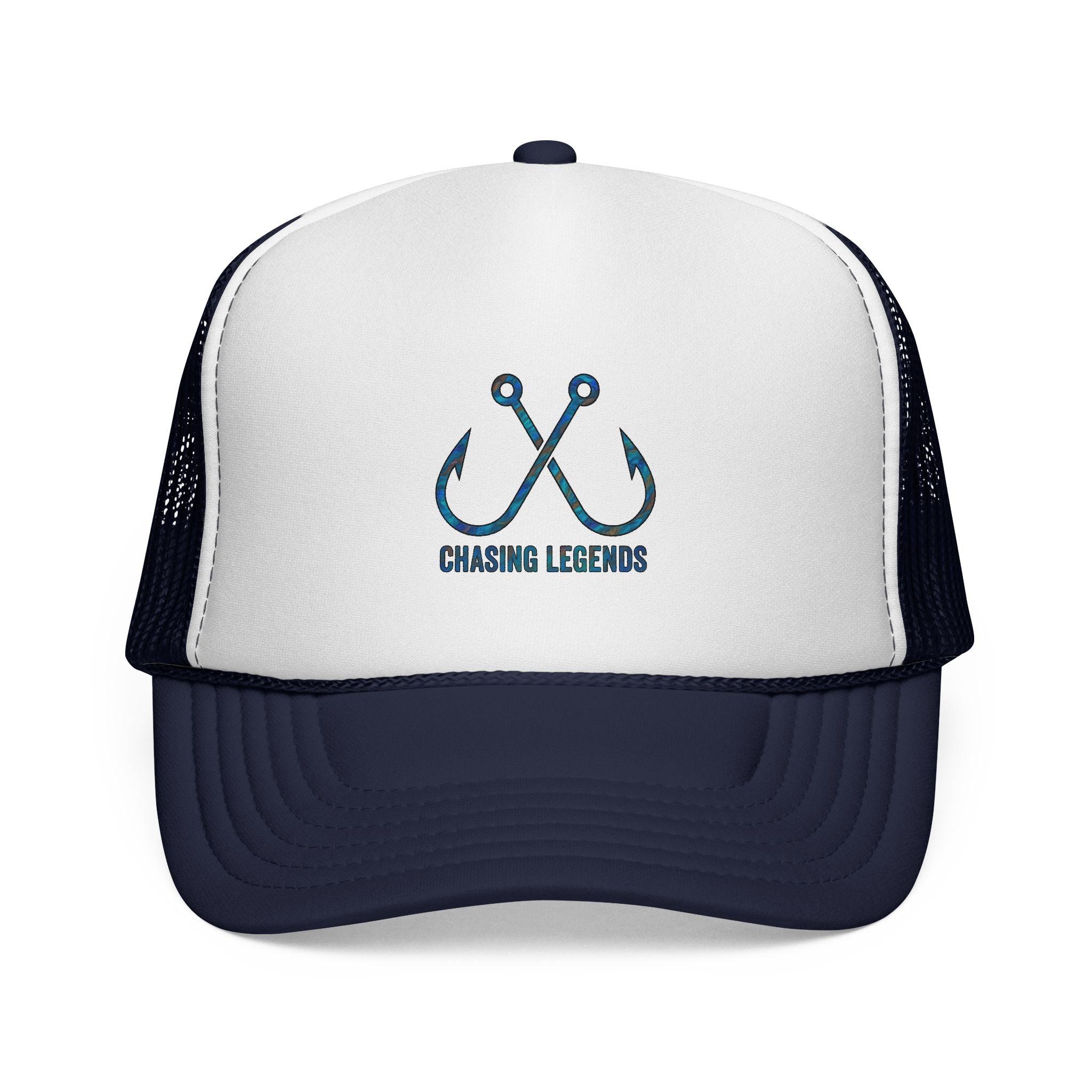 Trucker Cap — 'Chasing Legends' Fishing Hooks Logo