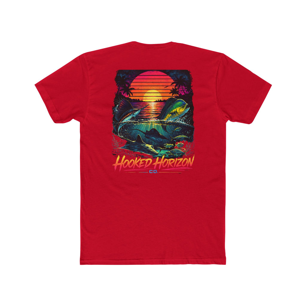 Hooked Horizon Co.  Sunset Fishing T-Shirt— Multiple Color Variations