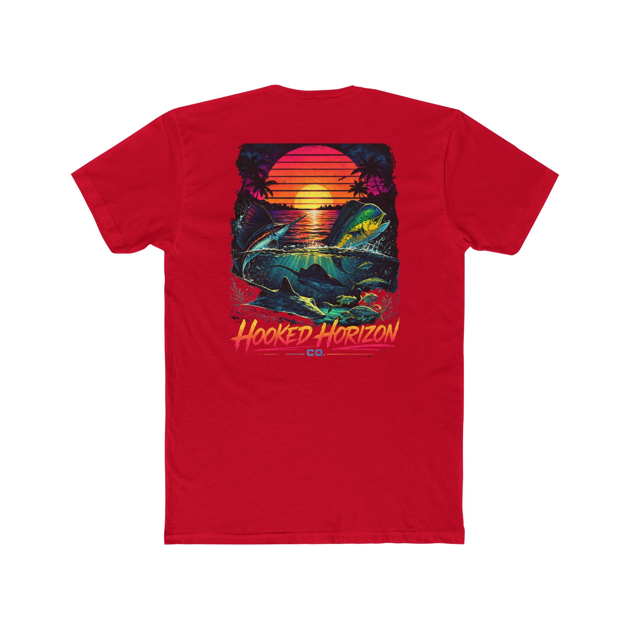 Hooked Horizon Co.  Sunset Fishing T-Shirt— Multiple Color Variations