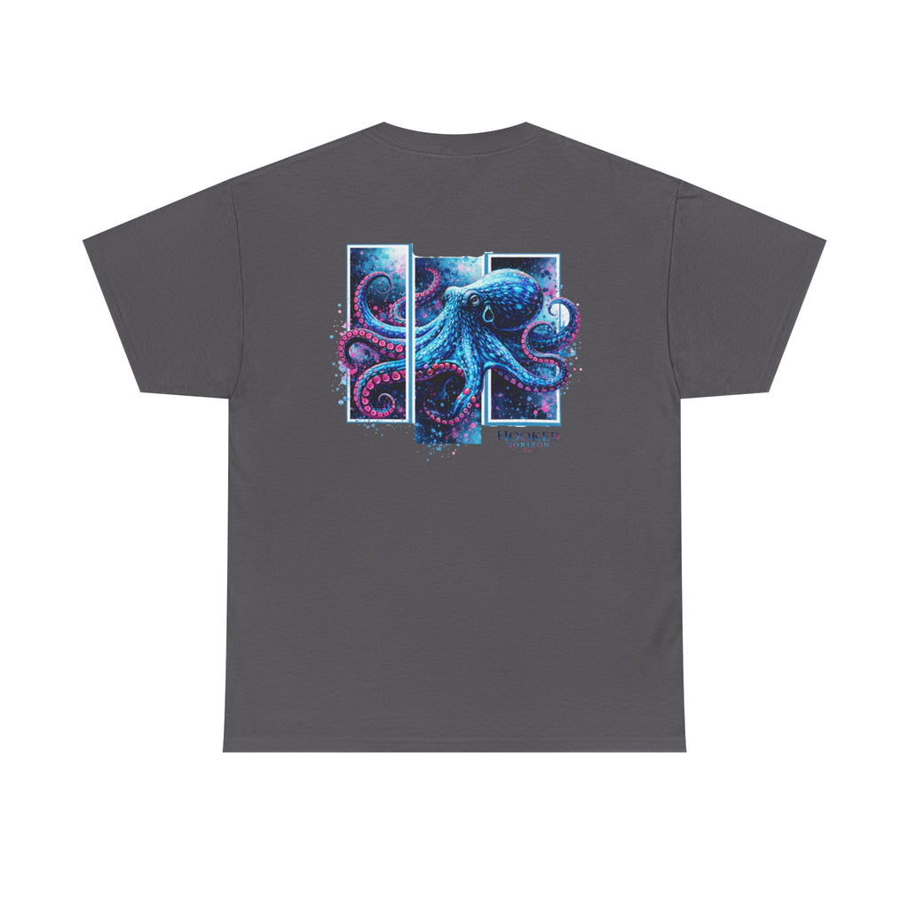 Octopus Hooked Horizon Co Tee—Ocean Graphic Tee — "Beloved" Ray Design