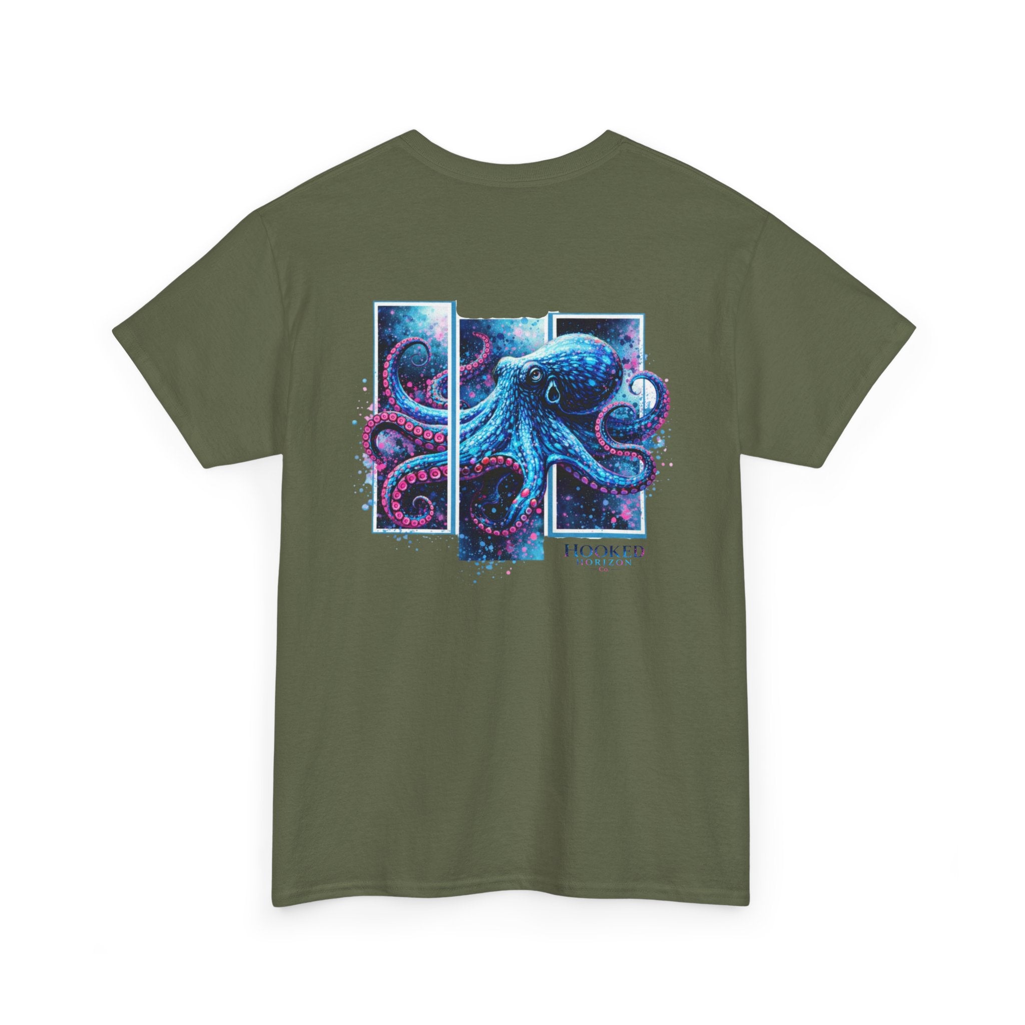 Octopus Hooked Horizon Co Tee—Ocean Graphic Tee — "Beloved" Ray Design
