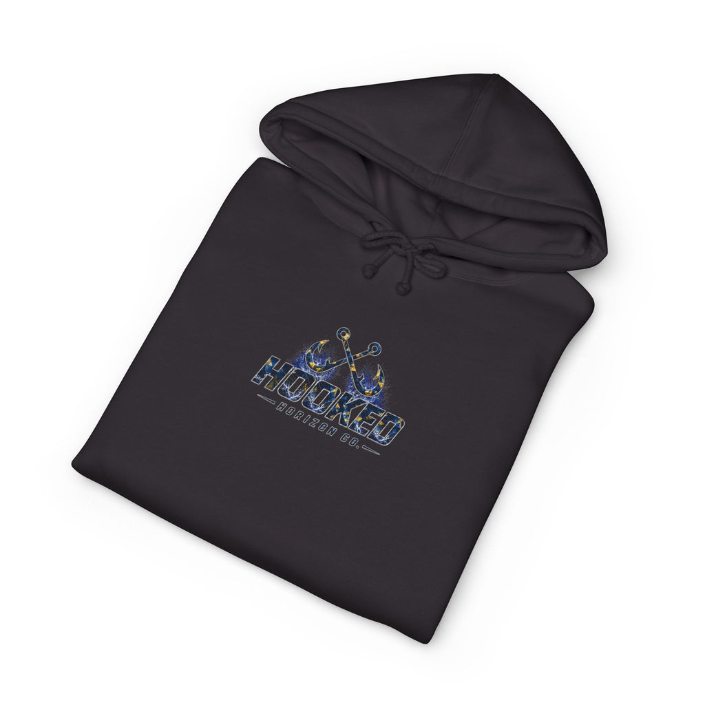 Sail Fish Hoodie Hooked Horizon Co. — Fishing Back Graphic Hoodie, Multiple Color Variations