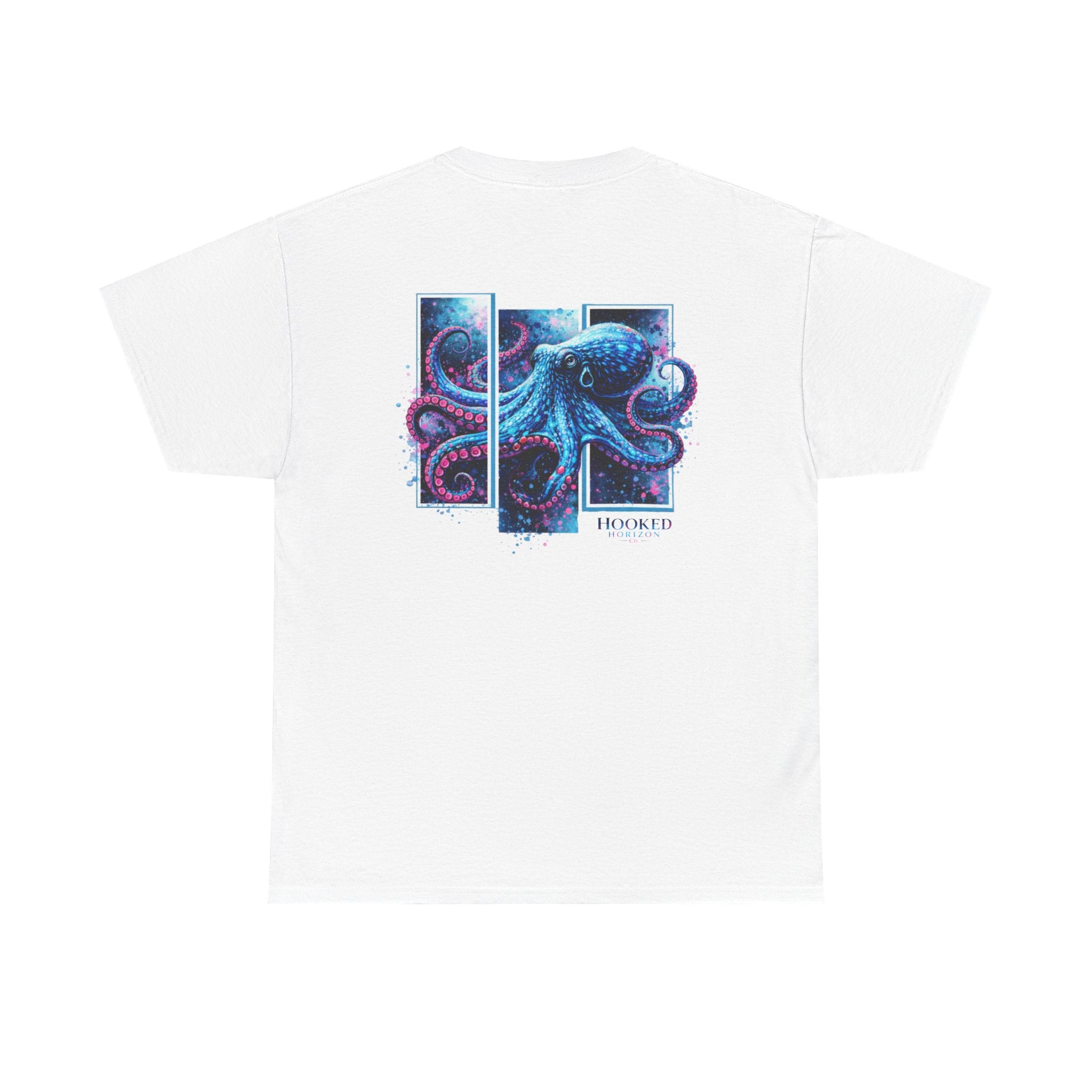 Octopus Hooked Horizon Co Tee—Ocean Graphic Tee — "Beloved" Ray Design