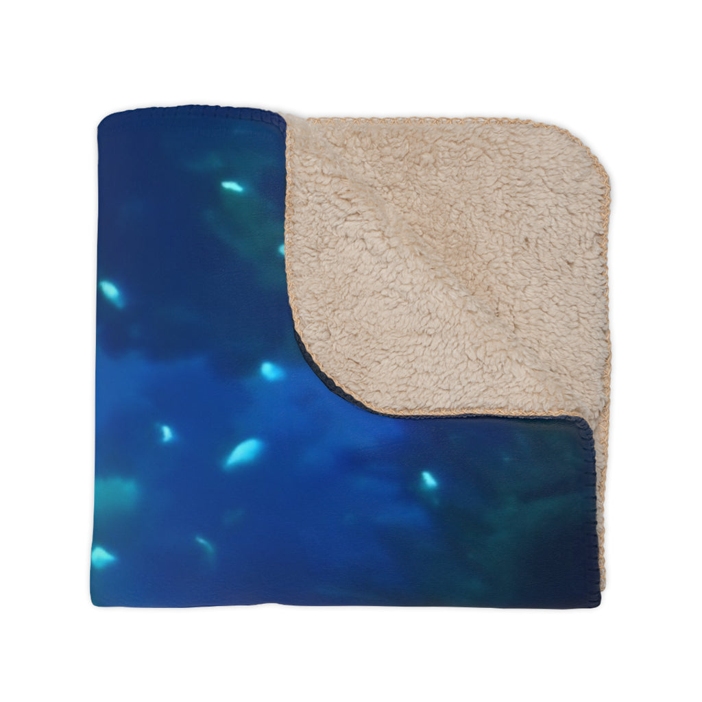 White Tip Shark Deep Drift— Hooked Horizon Co. Sherpa Blanket, Coastal Ocean Photography Throw