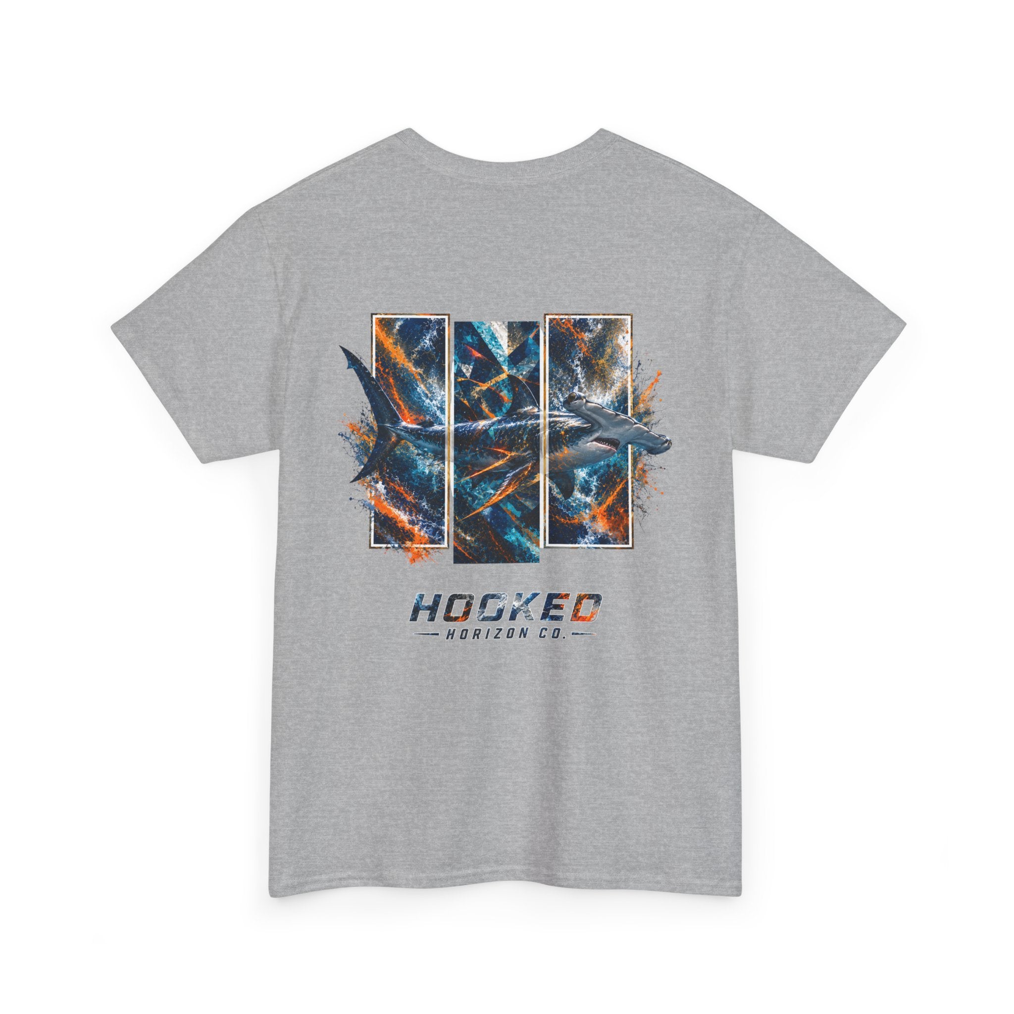 Hammer Head Hooked Horizon Co Tee—Ocean Graphic Tee — "Beloved" Ray Design