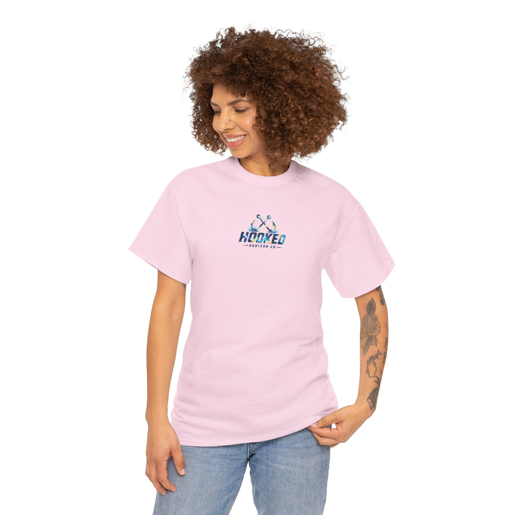 Barracuda Hooked Horizon Co Tee—Ocean Graphic Tee — "Beloved" Ray Design