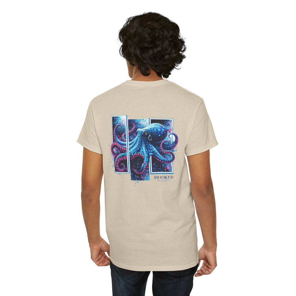 Octopus Hooked Horizon Co Tee—Ocean Graphic Tee — "Beloved" Ray Design